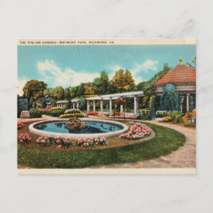 Italian Garden, Maymont Park, Richmond Virginia Postcard