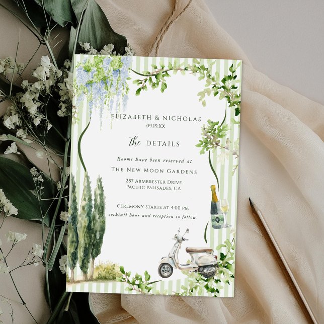 Italian Garden | Wedding Guest Details Enclosure Card (Creator Uploaded)