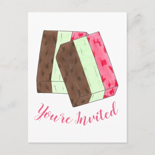 Italian Gelato Spumoni Ice Cream Party Invitation (Front)