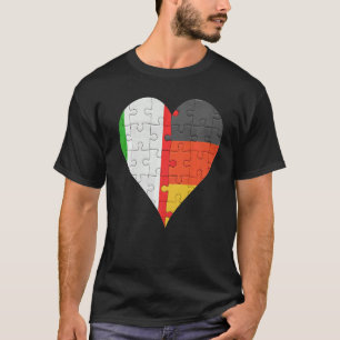 Italian German Flag Heart T-Shirt