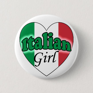 Italian Girl 6 Cm Round Badge