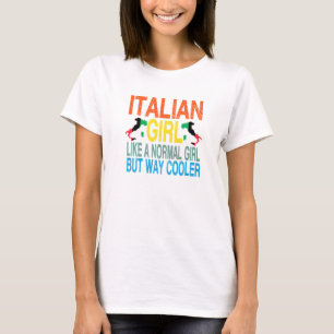 Italian Girl Italy Flag T-Shirt