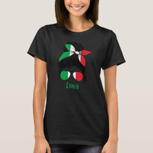 Italian Girl Italy Girl Italia Woman Flag  T-Shirt