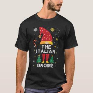 Italian Gnome Christmas Plaid Matching Family Funn T-Shirt