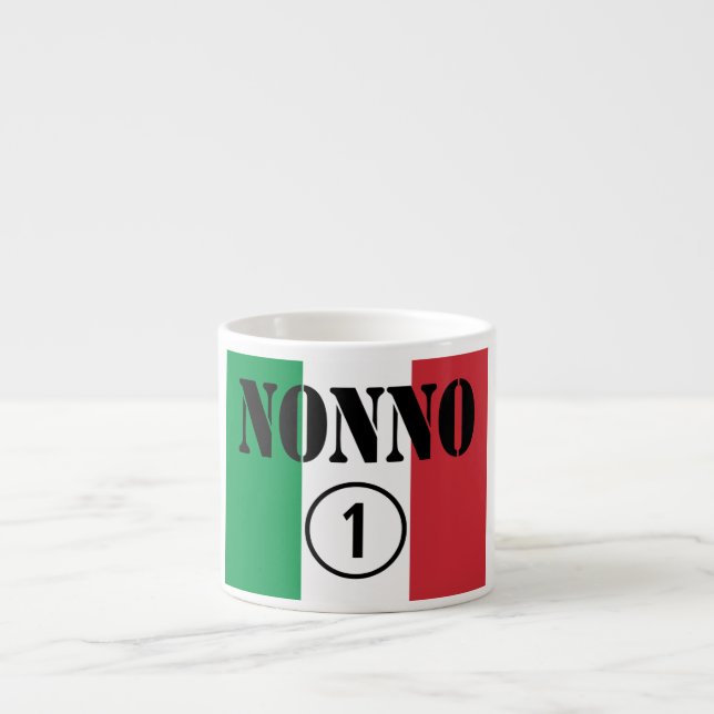 Italian Grandfathers : Nonno Numero Uno Espresso Cup (Front)