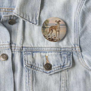 Italian Greyhound 6 Cm Round Badge