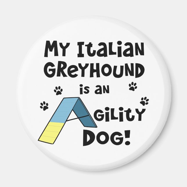 Italian Greyhound Agility Dog Magnet (Front)