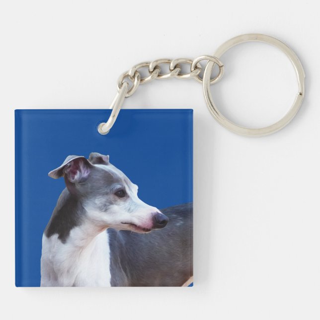 Italian Greyhound AL Key Ring (Back)