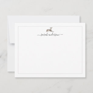 Italian Greyhound Border Personalised Card