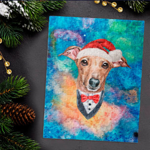 Italian Greyhound Breed Dog Christmas Jigsaw Puzzle