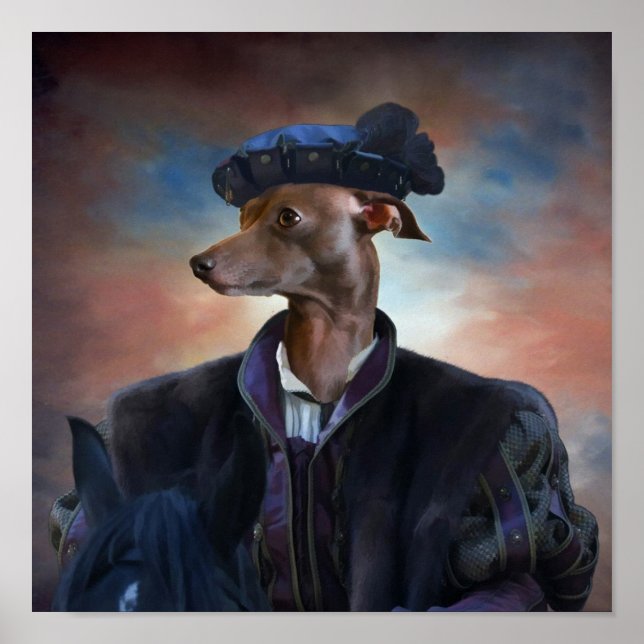 Italian Greyhound Canvas Print (Front)
