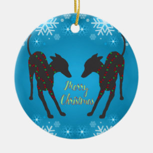 Italian Greyhound Ceramic Ornament