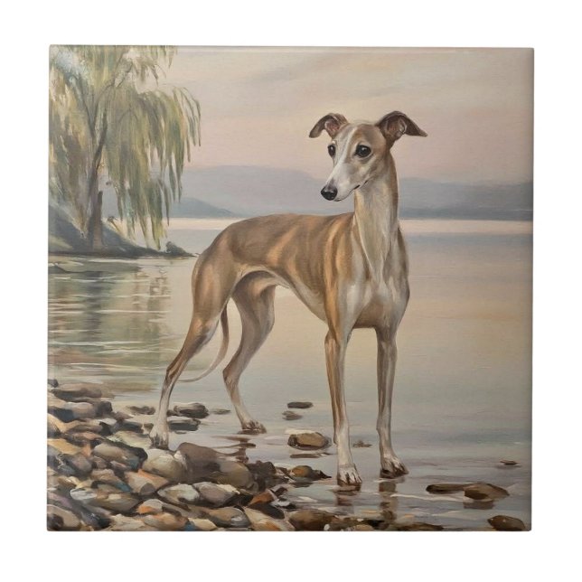 Italian Greyhound Ceramic Tile (Front)