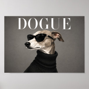Italian Greyhound Chic Fashion Dog Art Print