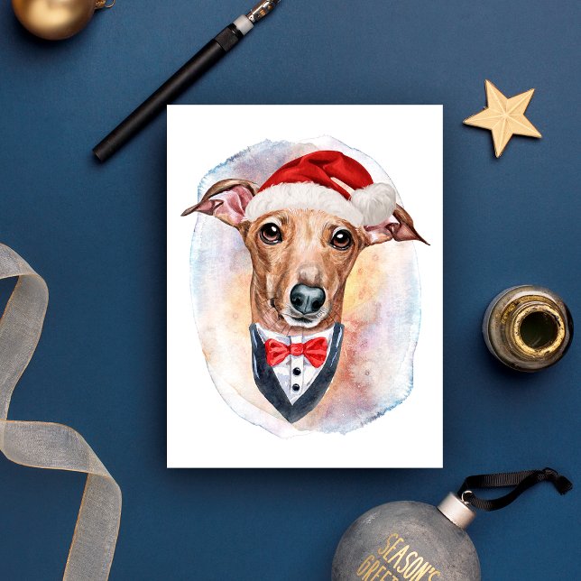Italian Greyhound Christmas Gifts For Dogs Lovers Holiday Postcard (Creator Uploaded)