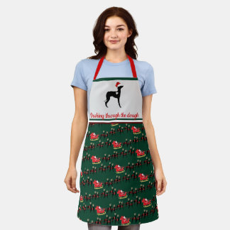 Italian Greyhound Christmas Iggy  Apron