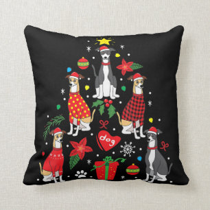 Italian Greyhound Christmas Ornament Tree Dog Mom Cushion