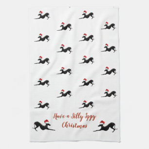 Italian Greyhound Christmas Towel, Iggy Towel
