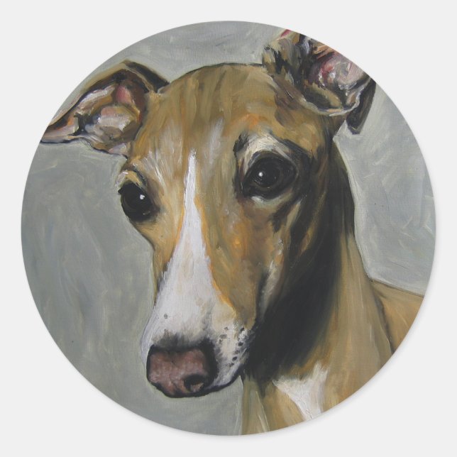 Italian Greyhound Classic Round Sticker (Front)