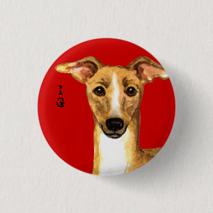 Italian Greyhound Colour Block 3 Cm Round Badge