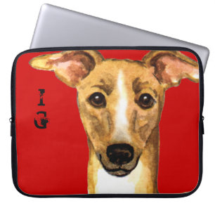 Italian Greyhound Colour Block Laptop Sleeve