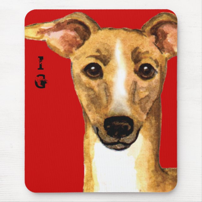 Italian Greyhound Colour Block Mouse Pad (Front)