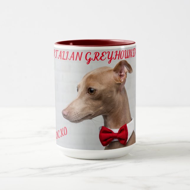 ITALIAN GREYHOUND COMBO TWO TONED MUG. MUG (Center)