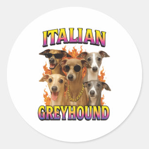 Italian Greyhound Copy Classic Round Sticker