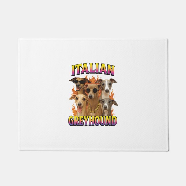 Italian Greyhound Copy Doormat (Front)