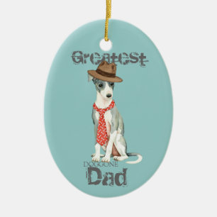 Italian Greyhound Dad Ceramic Ornament