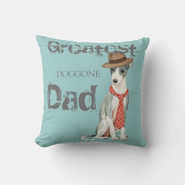 Italian Greyhound Dad Cushion (Front)