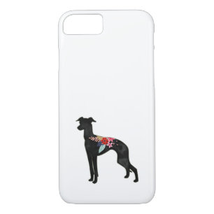 Italian Greyhound Dog Breed Bohemian Floral Saddle iPhone 8/7 Case