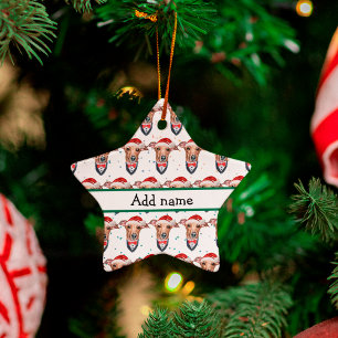 Italian Greyhound Dog Breed Christmas Ceramic Ornament