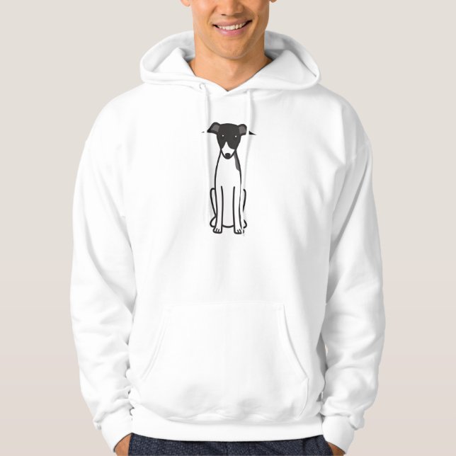 Italian Greyhound Dog Cartoon Hoodie (Front)