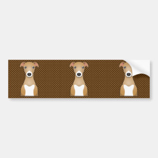 Italian Greyhound Dog Cartoon Paws Bumper Sticker