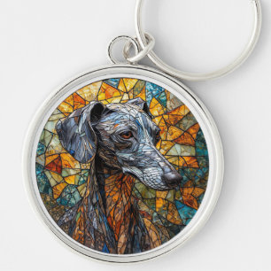 Italian Greyhound dog Elegant Mosaic Dog Design 💎 Key Ring