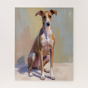 Italian Greyhound Dog Painting Jigsaw Puzzle
