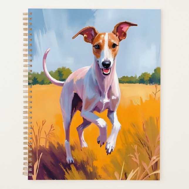 Italian Greyhound Dog Painting Pet Planner (Front)