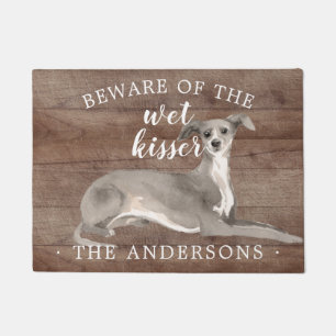 Italian Greyhound Dog Personalised Door Mat