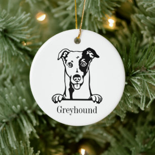 Italian Greyhound dog personalised pet ornament, C Ceramic Ornament