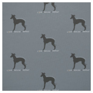 Italian Greyhound Dog Rescue Fabric Iggy