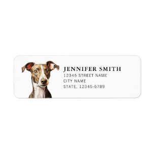 Italian Greyhound Dog Return Address Labels