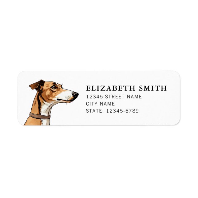 Italian Greyhound Dog Return Address Labels (Front)