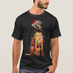 Italian Greyhound Dog Tree Christmas Lights Xmas P T-Shirt