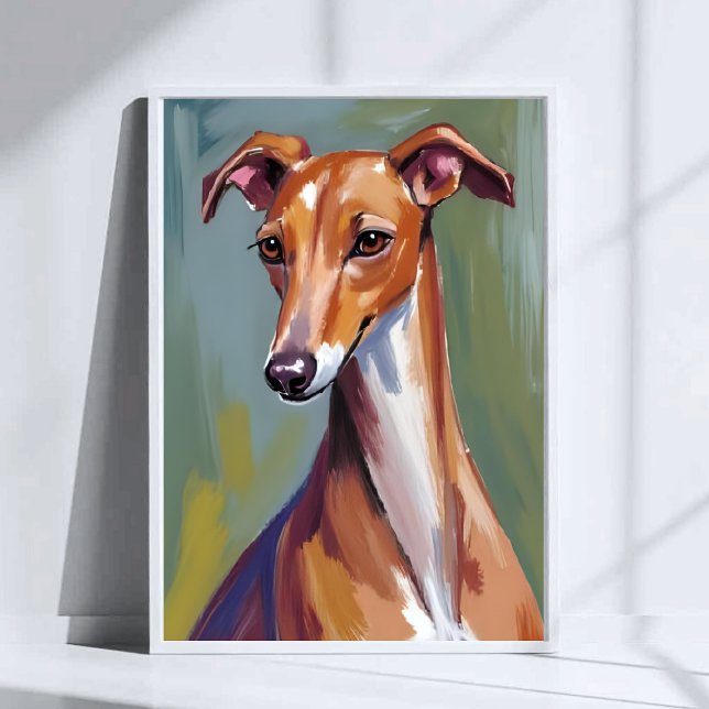Italian Greyhound Dog Watercolor Pet Painting Poster (Creator Uploaded)