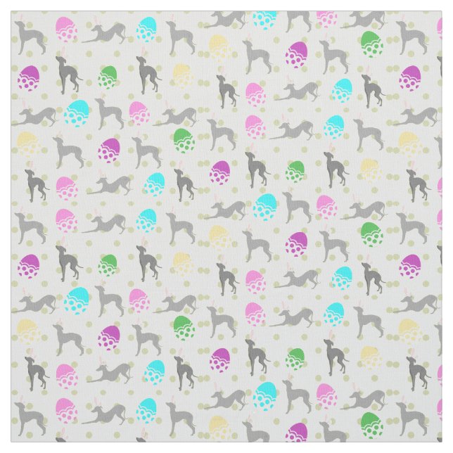 Italian Greyhound Easter Joann Fabric, Silly Iggy Fabric (Swatch)
