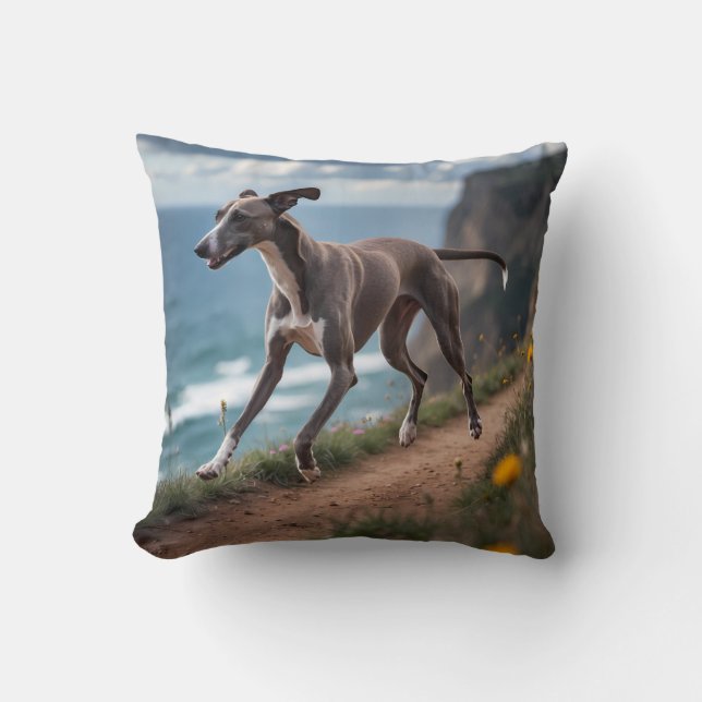 Italian Greyhound Elegant Throw Pillow (Front)