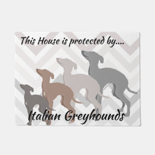 Italian Greyhound Front doormat Mat Rescue Decor