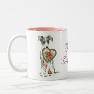 Italian Greyhound Heart Mum Two-Tone Coffee Mug