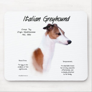 Italian Greyhound History Design Mouse Pad